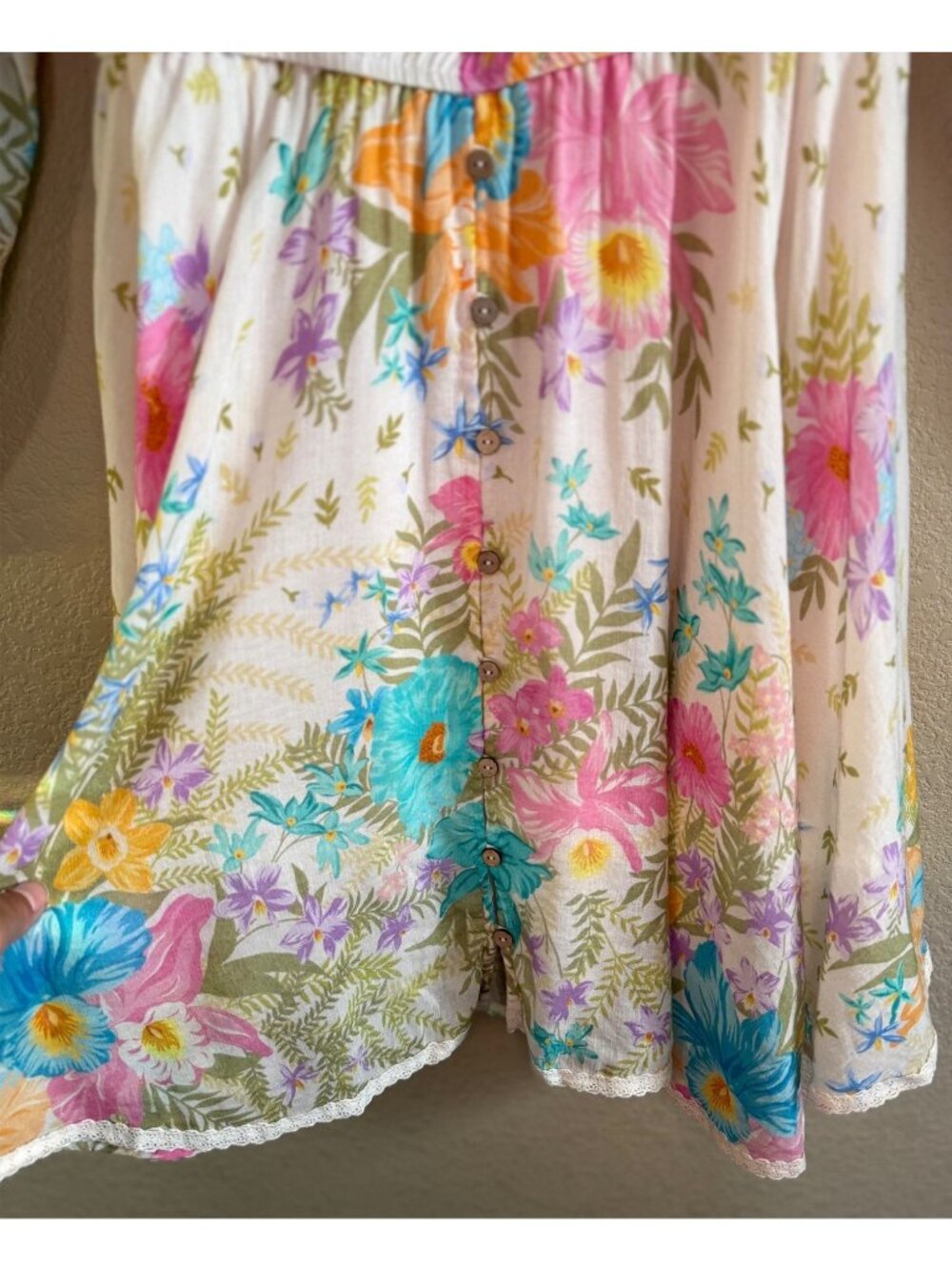 SPELL Women's Lei Lei Frill Lightweight Floral Mini Dress Bohemian - Picture 7 of 15